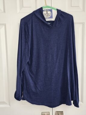 Blue 4her Hooded Lightweight Pullover
